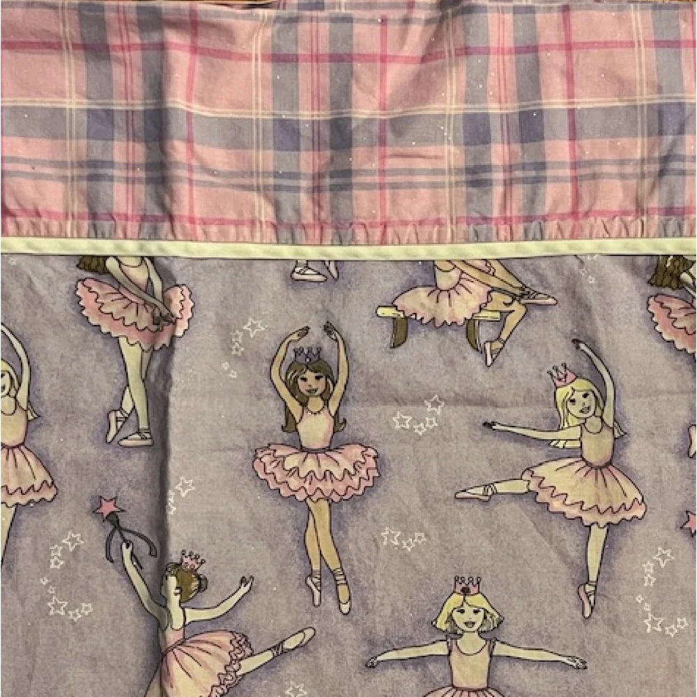 Purple and Pink Ballerina handmade pillowcase